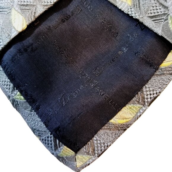 ERMENEGILDO ZEGNA Classic Tie Jacquard Flower Geometric 100% Silk Self-Tipped - Picture 2 of 9